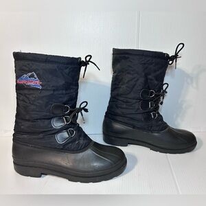 Kamik black winter rain snow boots wool-felt liner men size 12